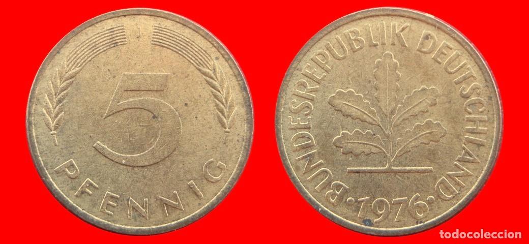 Monedas antiguas de Europa: 5 PFENNIG 1976-J BRD ALEMANIA-154511