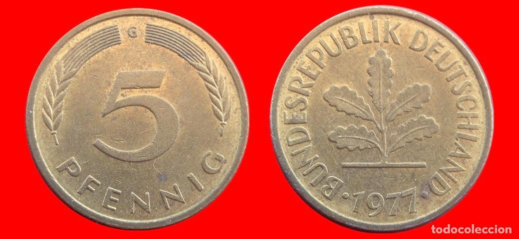 Monedas antiguas de Europa: 5 PFENNIG 1977-G BRD ALEMANIA-154514