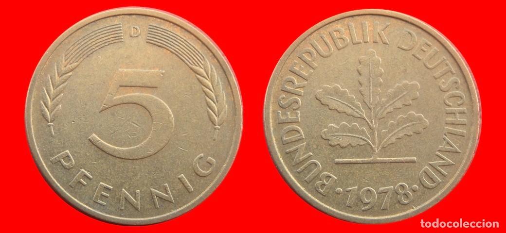 Monedas antiguas de Europa: 5 PFENNIG 1978-D BRD ALEMANIA-154516