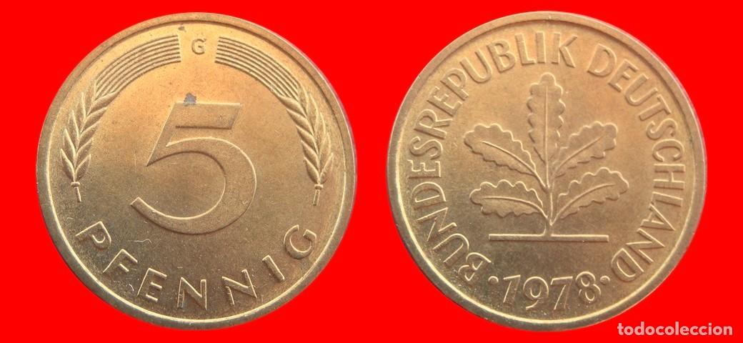 Monedas antiguas de Europa: 5 PFENNIG 1978-G BRD ALEMANIA-154518