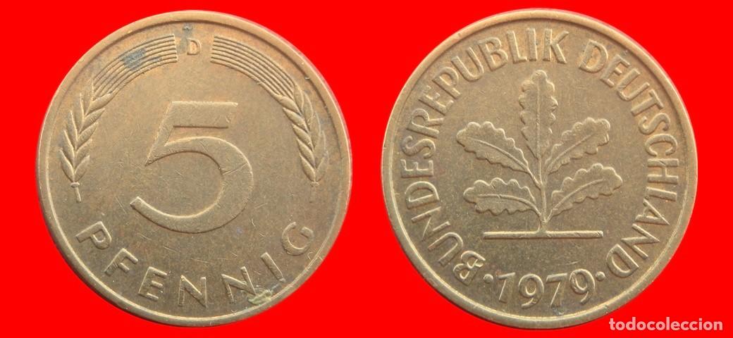 Monedas antiguas de Europa: 5 PFENNIG 1979-D BRD ALEMANIA-154520
