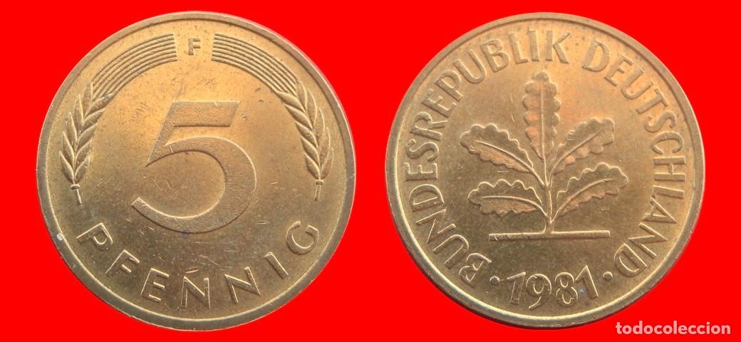 Monedas antiguas de Europa: 5 PFENNIG 1981-F BRD ALEMANIA-154529