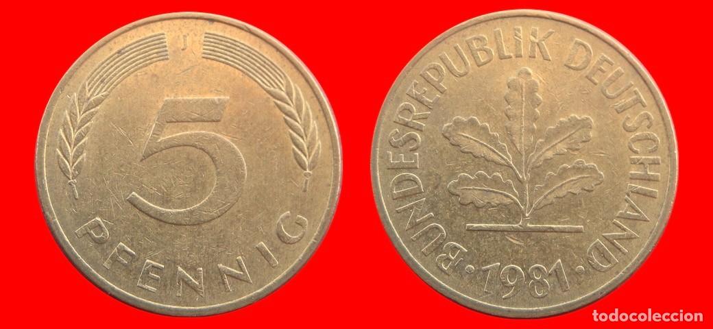 Monedas antiguas de Europa: 5 PFENNIG 1981-J BRD ALEMANIA-154531