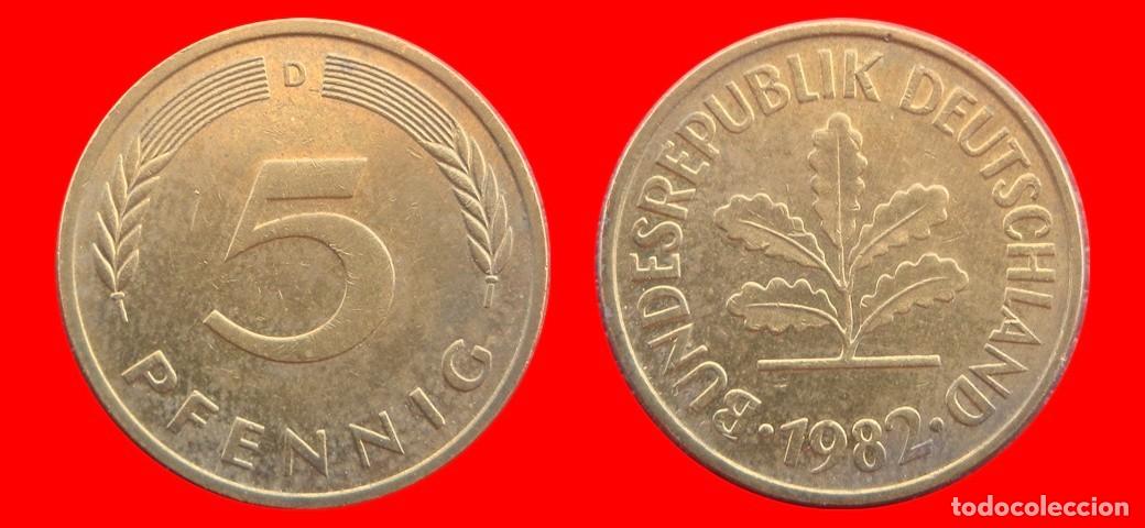 Monedas antiguas de Europa: 5 PFENNIG 1982-D BRD ALEMANIA-154532