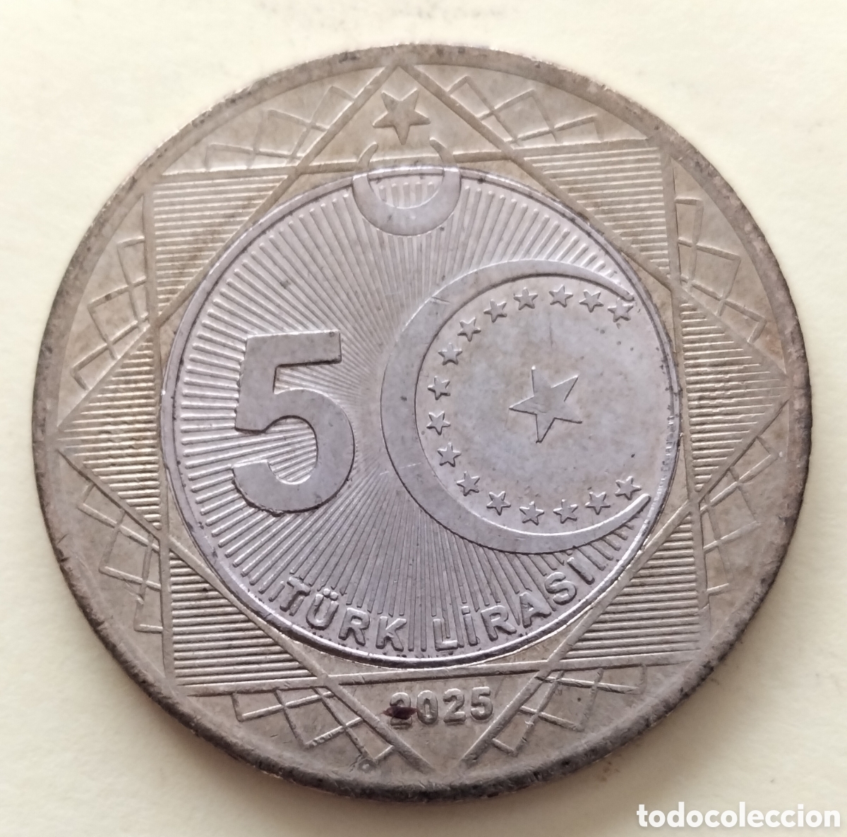 Monedas antiguas de Europa: Moneda 5 Liras 2025 Turqu&iacute;a.