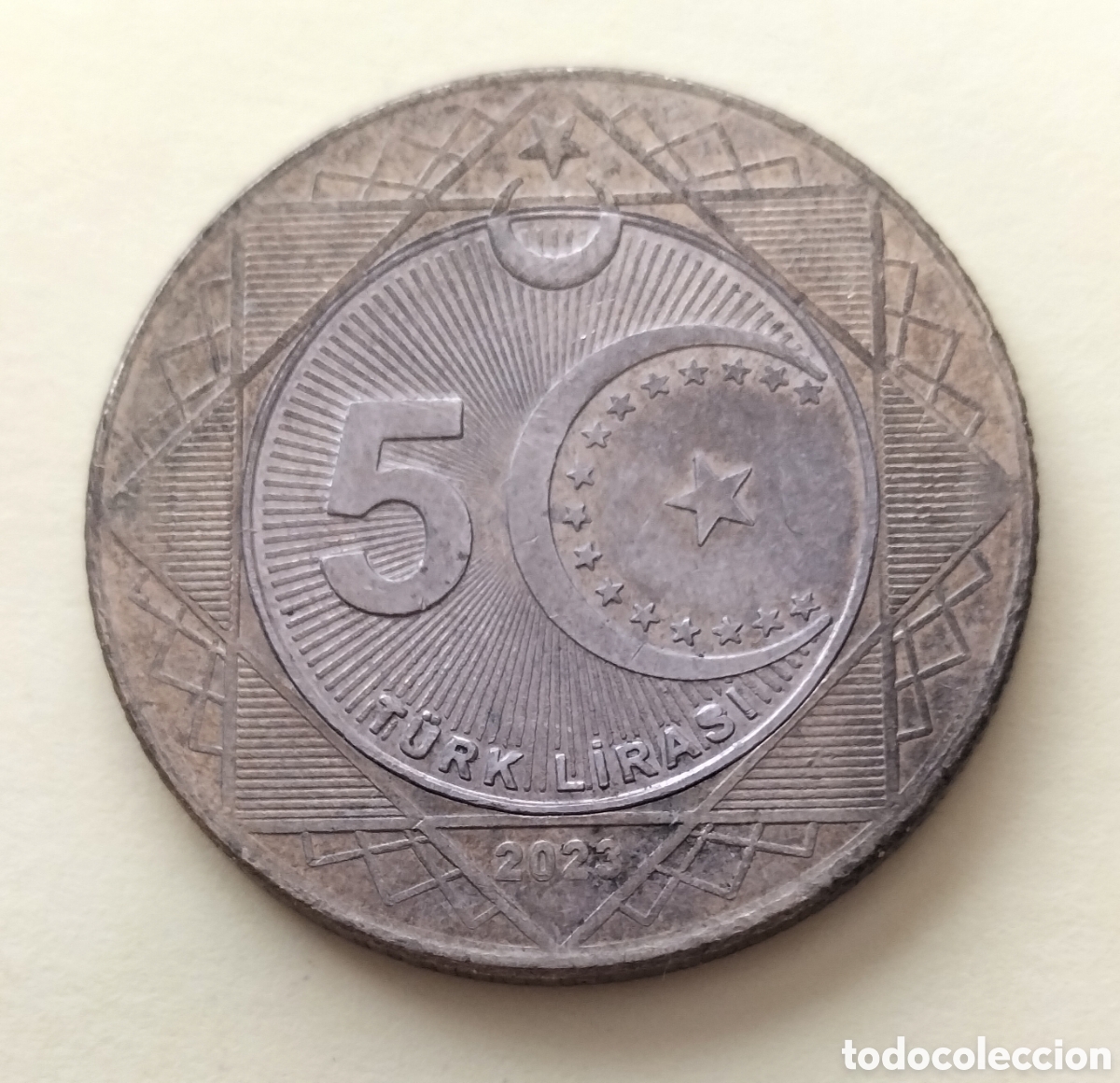 Monedas antiguas de Europa: Moneda 5 Liras 2023 Turqu&iacute;a.
