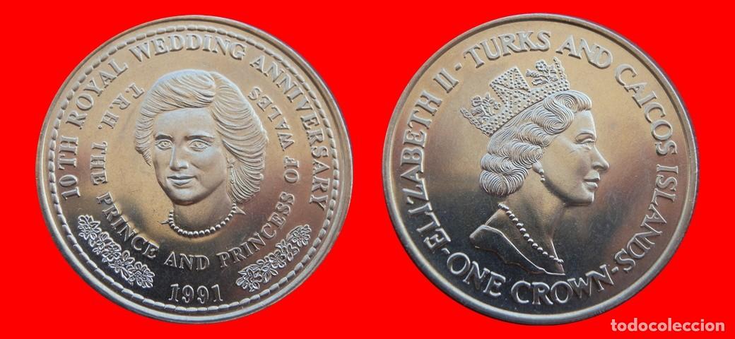 Monedas antiguas de Europa: 1 CORONA 1991 SIN CIRCULAR ISLAS TURCAS Y CAICOS-9675SC
