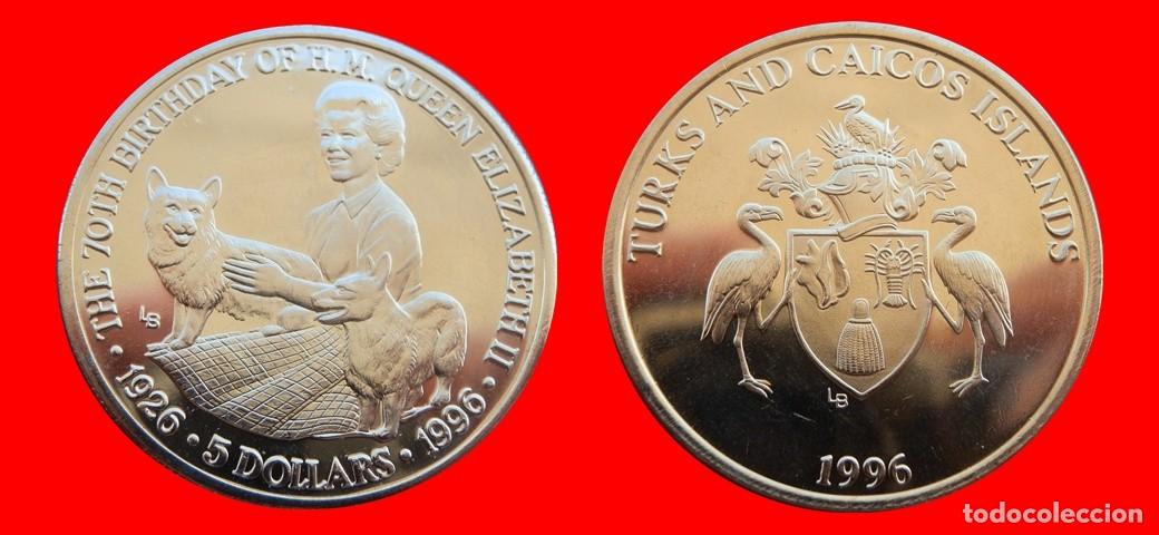Monedas antiguas de Europa: 5 DOLARES 1996 SIN CIRCULAR ISLAS TURCAS Y CAICOS-9677SC