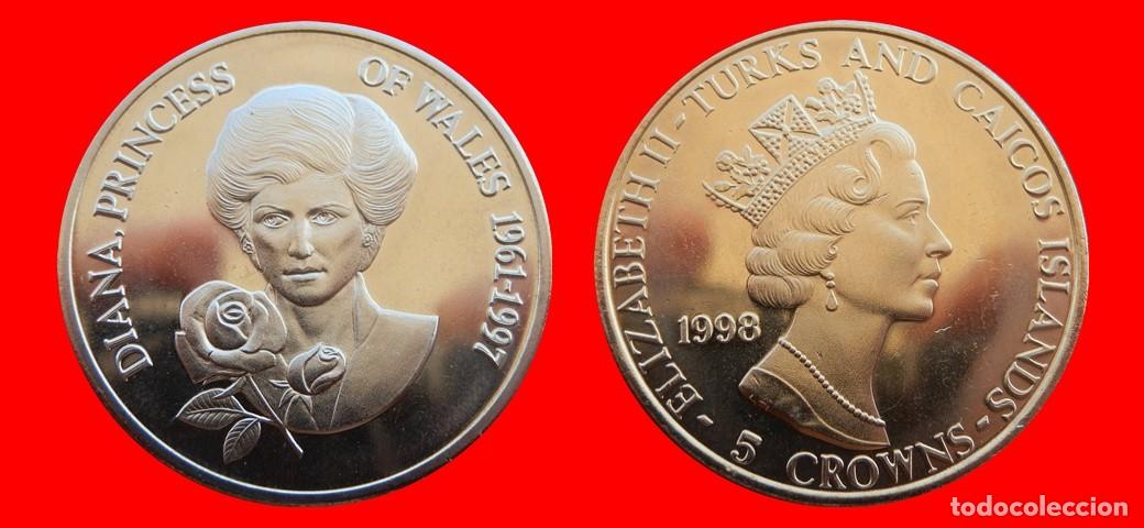 Monedas antiguas de Europa: 5 CORONAS 1998 SIN CIRCULAR ISLAS TURCAS Y CAICOS-9678SC