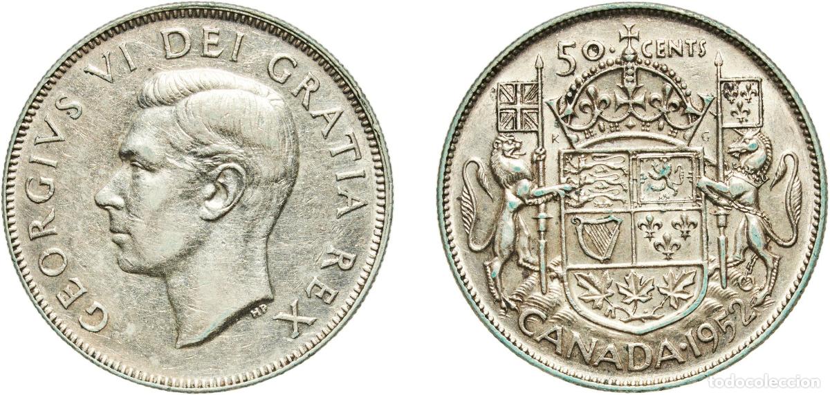Monedas antiguas de Europa: 50 Cents - George VI (w/o IND:IMP:) 1952