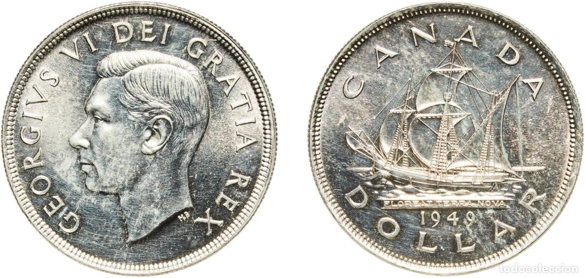 Monedas antiguas de Europa: 1 Dollar - George VI (Welcome Newfoundland) 1949