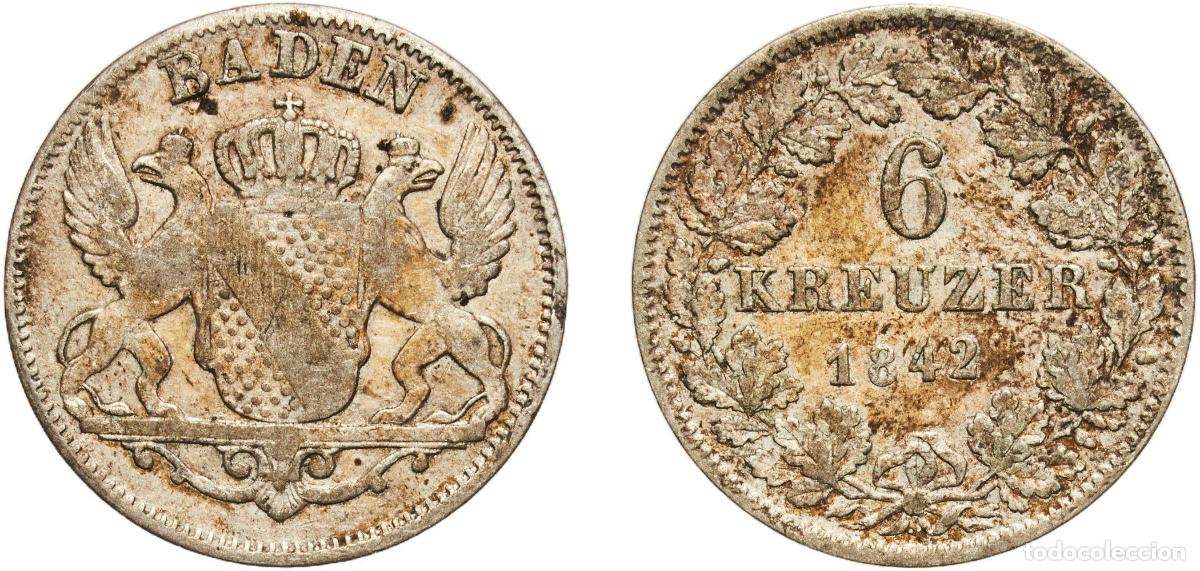 Monedas antiguas de Europa: 6 Kreuzer - Leopold I 1842