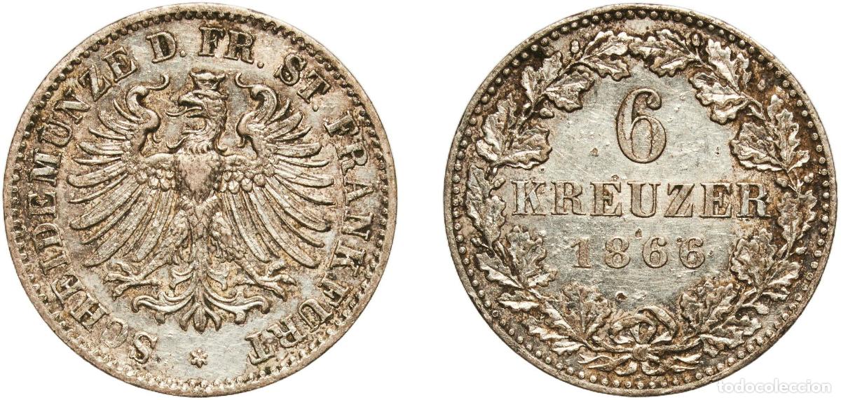 Monete antiche di Europa: 6 Kreuzer 1866 A&ntilde;o: 1866 Valor facial: 6 Kreuzer Material: Billon (.350 silver) Tirada: 37,986 Peso