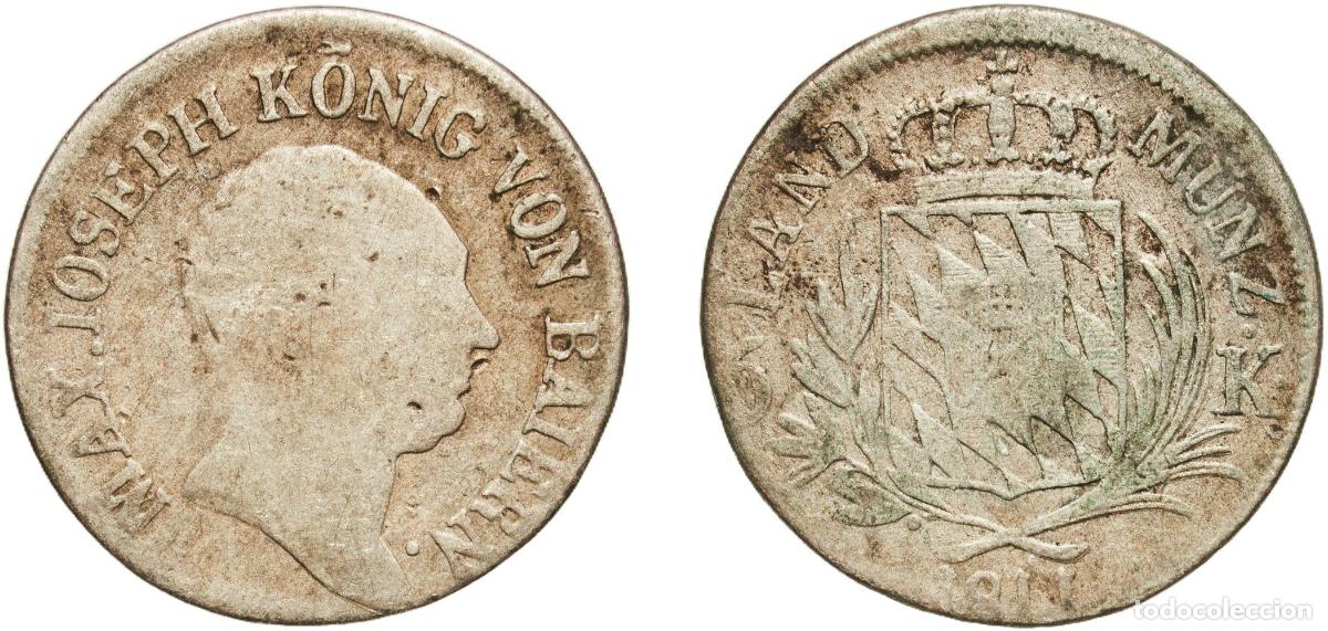 Old Coins of Europe: 6 Kreuzer - Maximillian I Joseph 1811