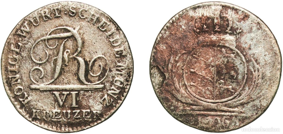 Monedas antiguas de Europa: 6 Kreuzers - Frederick I 1806
