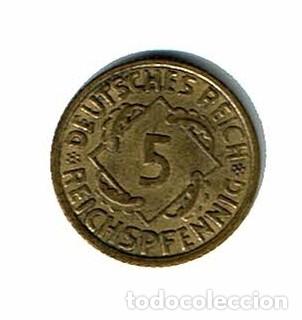 Monedas antiguas de Europa: ALEMANIA 5 pfennig 1936