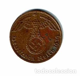 Monedas antiguas de Europa: ALEMANIA 1 PFENNIG 1939 CECA A - GOBIERNO NAZI