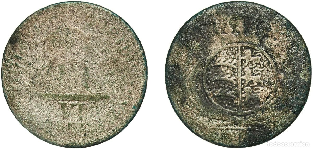 Monedas antiguas de Europa: 6 Kreuzer - Frederick I 1808