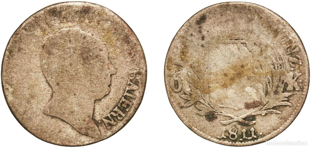 Monedas antiguas de Europa: 6 Kreuzer - Maximillian I Joseph 1811