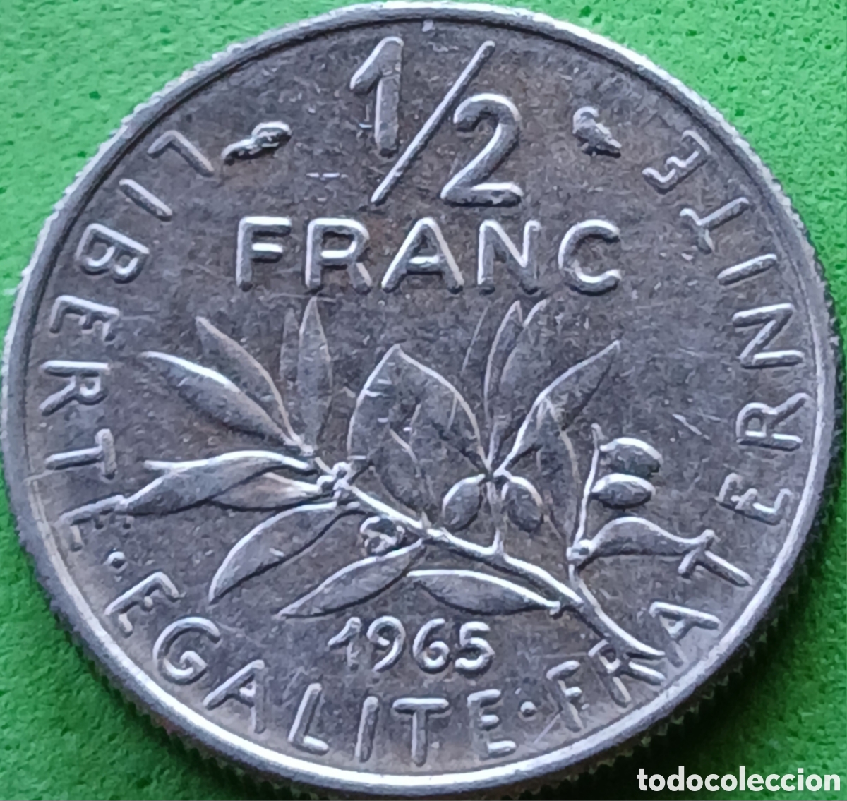 Monedas antiguas de Europa: Francia &frac12; franco 1965 km#931.1