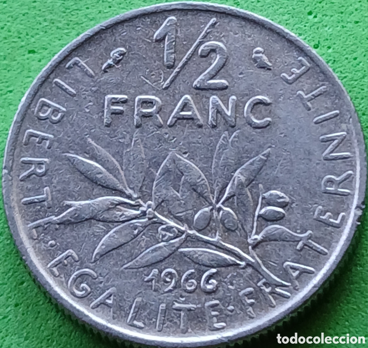Monedas antiguas de Europa: Francia &frac12; franco 1966 km#931.1