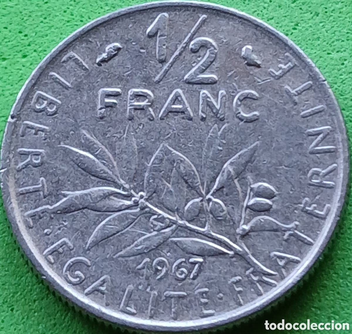 Monedas antiguas de Europa: Francia &frac12; franco 1967 km#931.1