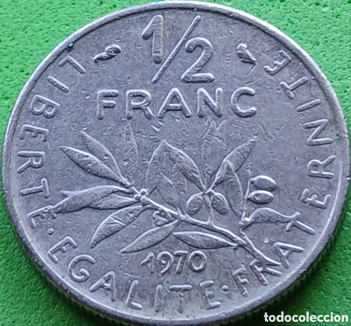 Monedas antiguas de Europa: Francia &frac12; franco 1970 km#931.1