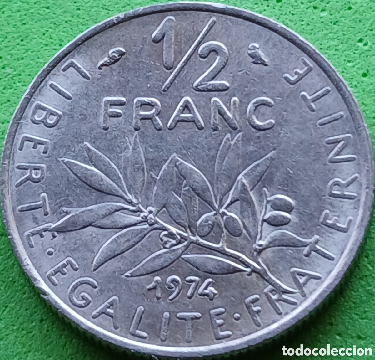 Monedas antiguas de Europa: Francia &frac12; franco 1974 km#931.1