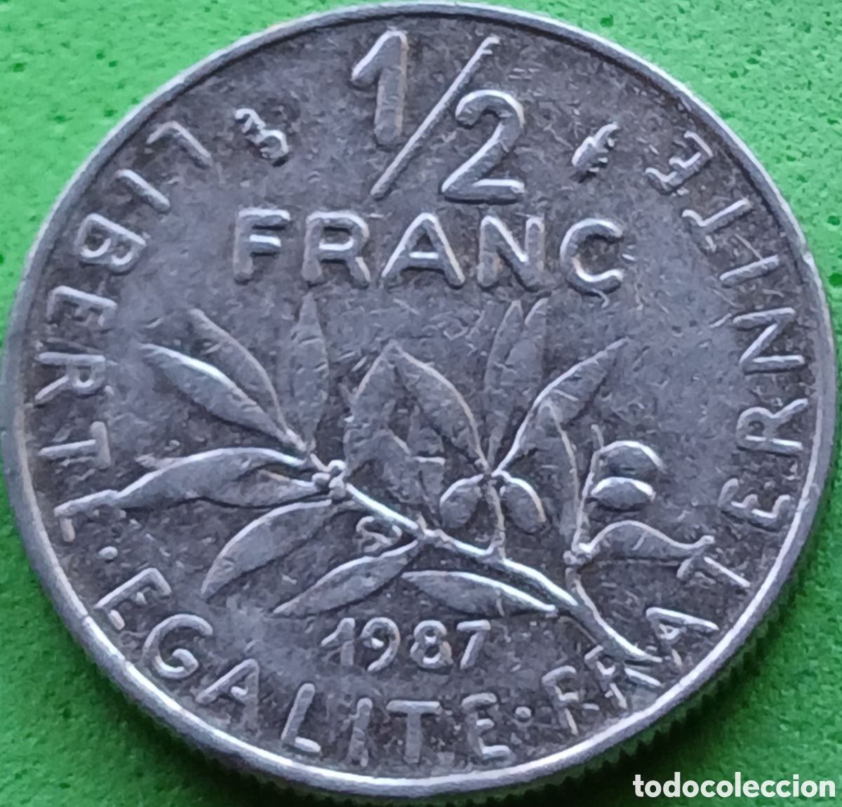 Monedas antiguas de Europa: Francia &frac12; franco 1987 km#931.1