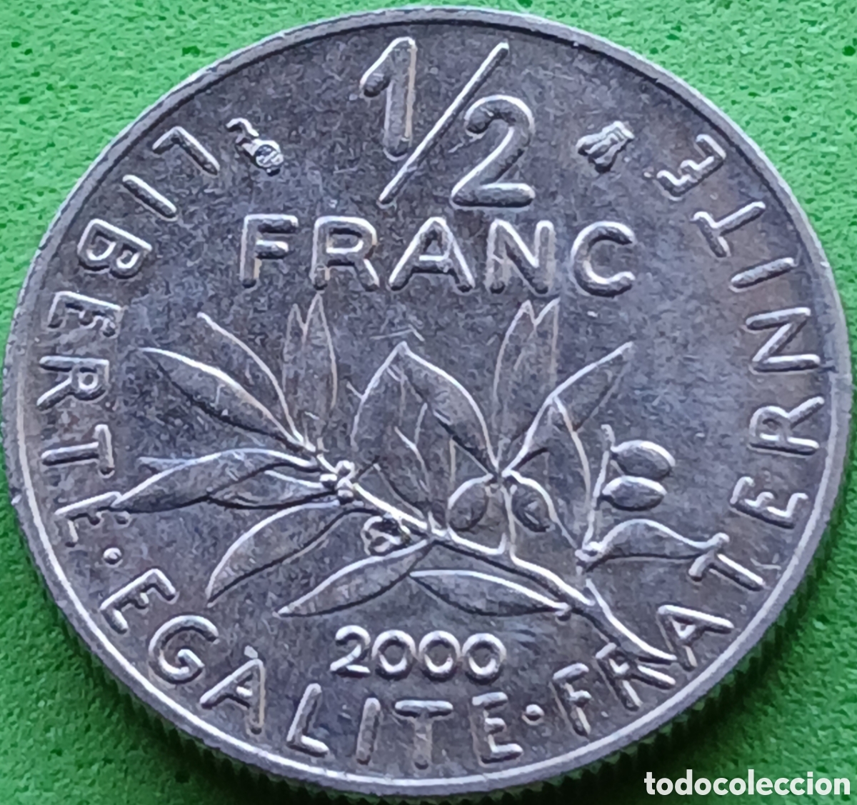 Monedas antiguas de Europa: Francia &frac12; franco 2000 km#931.1