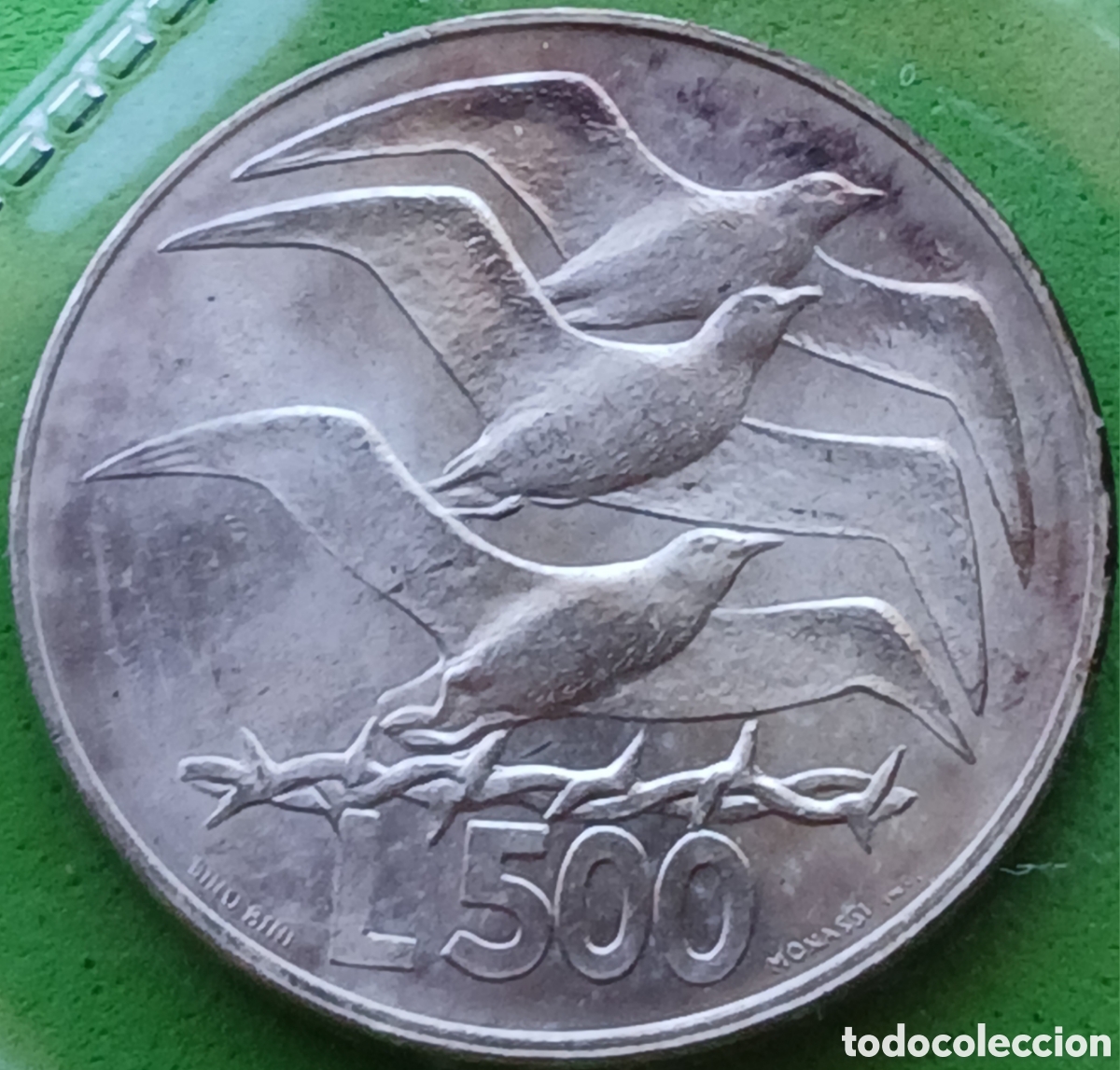Monedas antiguas de Europa: San Marino 500 liras 1975 km#47 Amor universo animal/ plata