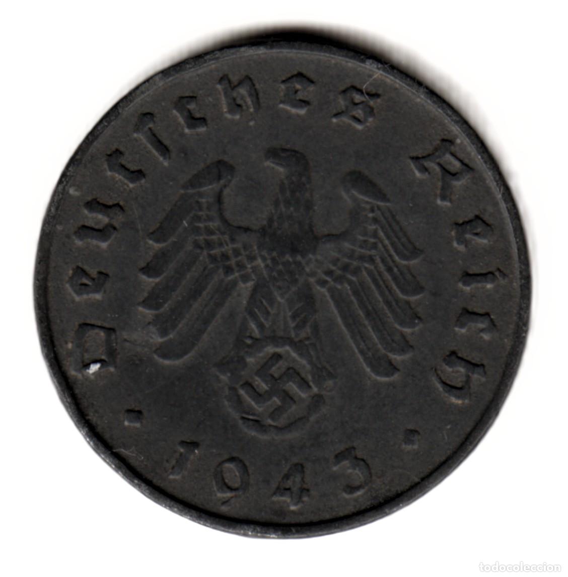 Monedas antiguas de Europa: ALEMANIA (III Reich) 10 Reichspfennig 1943 D
