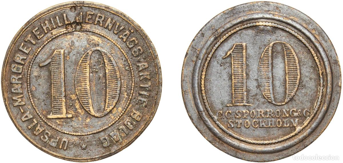 Monedas antiguas de Europa: Medal - Upsala-Margretehill Jernv&auml;gs Aktiebolag ND