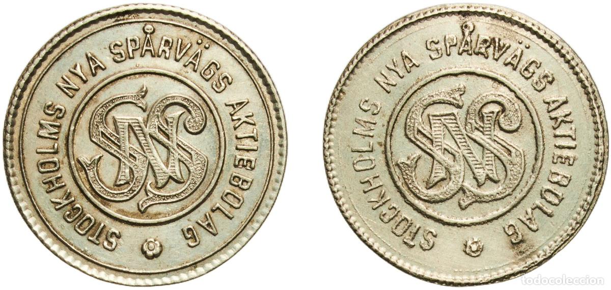 Monete antiche di Europa: Token - Stockholms Nya Sp&aring;rv&auml;gs Aktiebolag ND