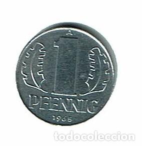 Monedas antiguas de Europa: ALEMANIA 1 PFENNIG A 1965 - DDR - REP&Uacute;BLICA ALEMANA DEMOCR&Aacute;ITCA - ALEMANIA COMUNISTA