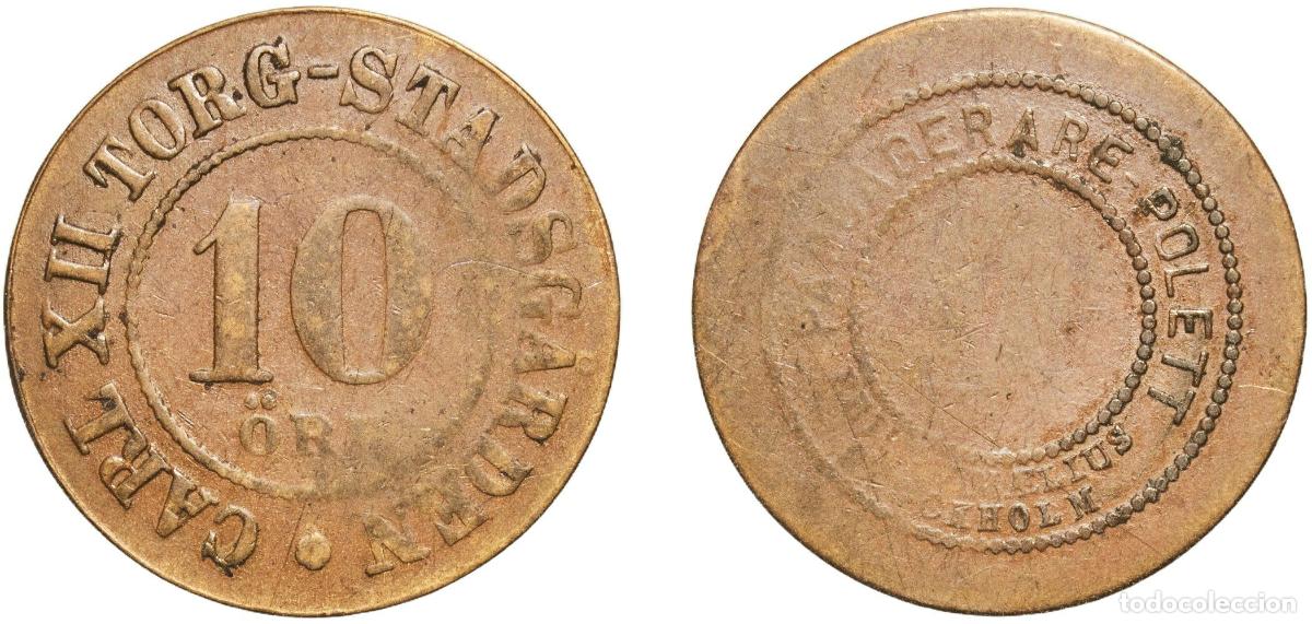 Monedas antiguas de Europa: Token - Carl XII torg-Stadsg&aring;rden ND