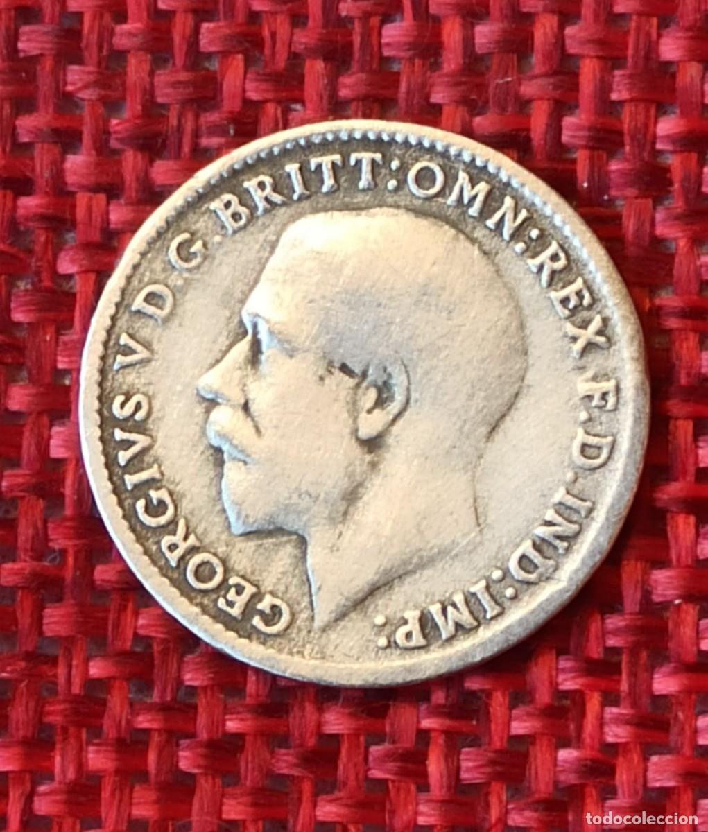 Monedas antiguas de Europa: Reino Unido United Kingdom - Rey Jorge V Georgius V - 3 Peniques A&ntilde;o 1920 - Plata 0,500 AG