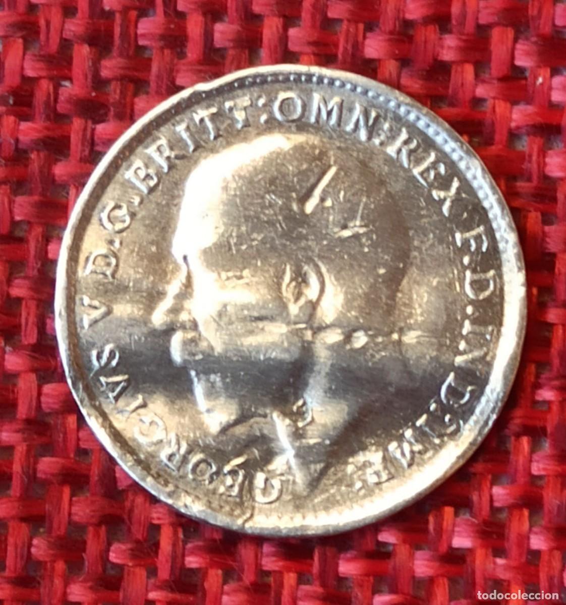 Monedas antiguas de Europa: Reino Unido United Kingdom - Rey Jorge V Georgius V - 3 Peniques A&ntilde;o 1918 - Plata 0,500 AG