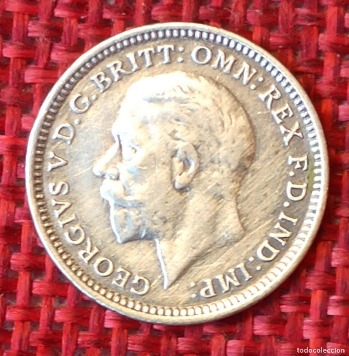 Monedas antiguas de Europa: Reino Unido United Kingdom - Rey Jorge V Georgius V Thee Pence 3 Peniques A&ntilde;o 1933 - Plata 0,500 AG