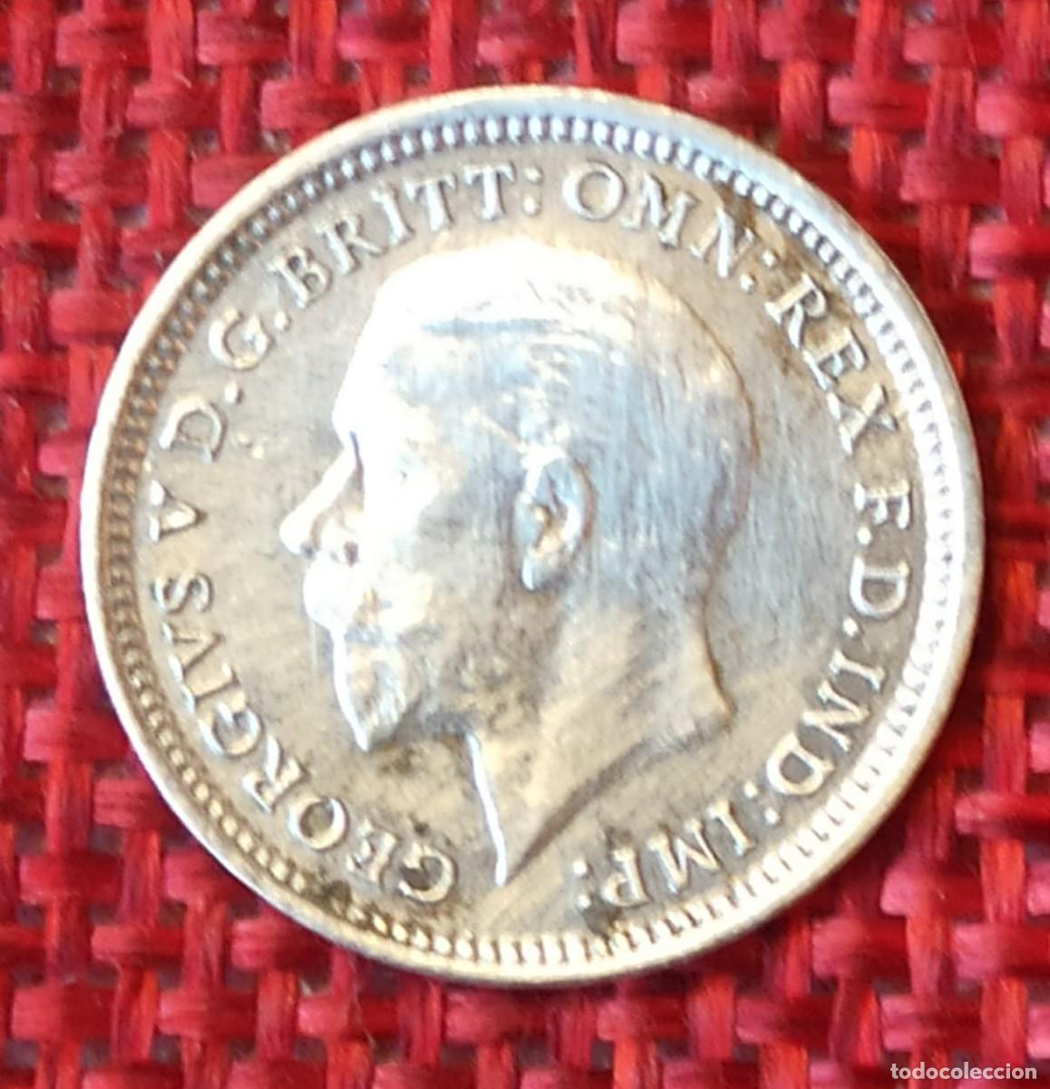 Monedas antiguas de Europa: Reino Unido United Kingdom - Rey Jorge V Georgius V Thee Pence 3 Peniques A&ntilde;o 1934 - Plata 0,500 AG