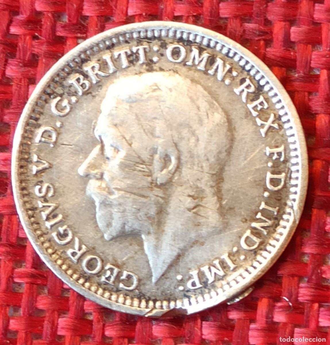 Monedas antiguas de Europa: Reino Unido United Kingdom - Rey Jorge V Georgius V Thee Pence 3 Peniques A&ntilde;o 1935 - Plata 0,500 AG