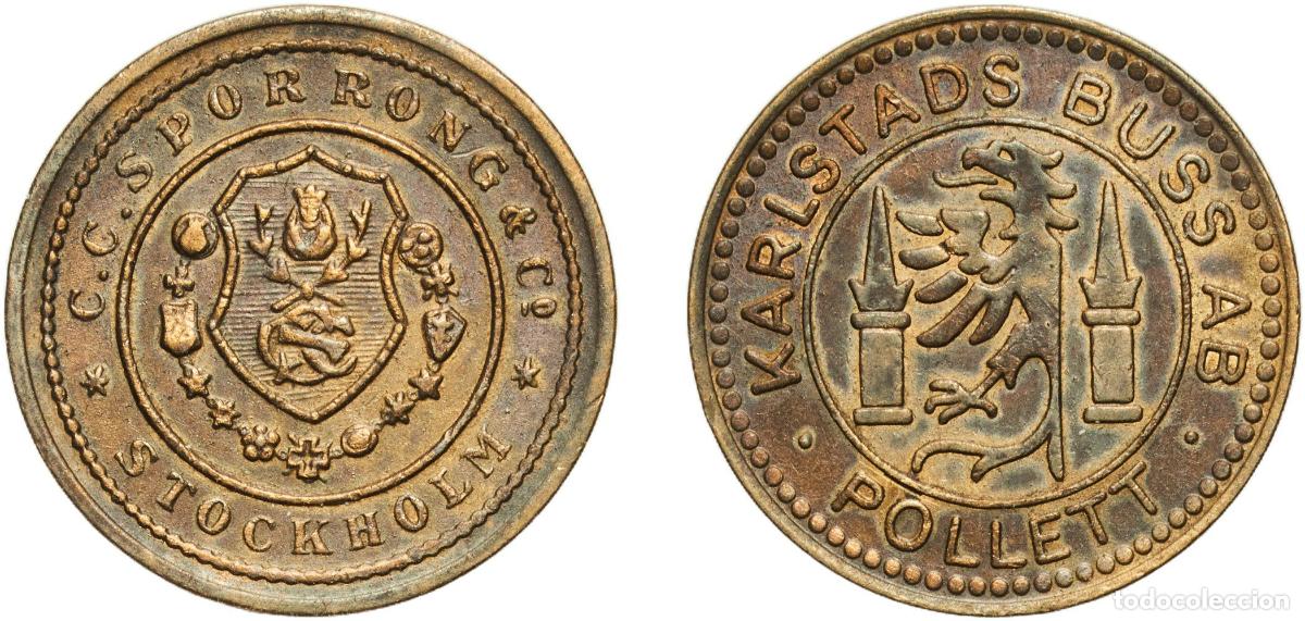 Monedas antiguas de Europa: Token - Buss AB (Karlstad) Pollett ND
