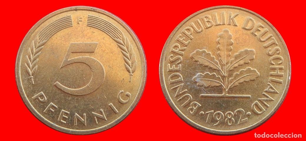 Monedas antiguas de Europa: 5 PFENNIG 1982-F BRD ALEMANIA-154533