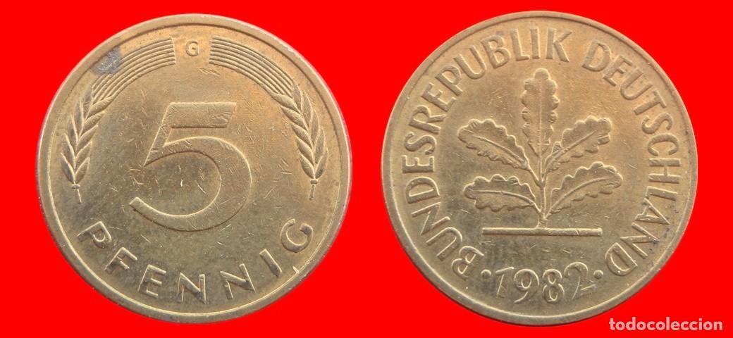 Monedas antiguas de Europa: 5 PFENNIG 1982-G BRD ALEMANIA-154534