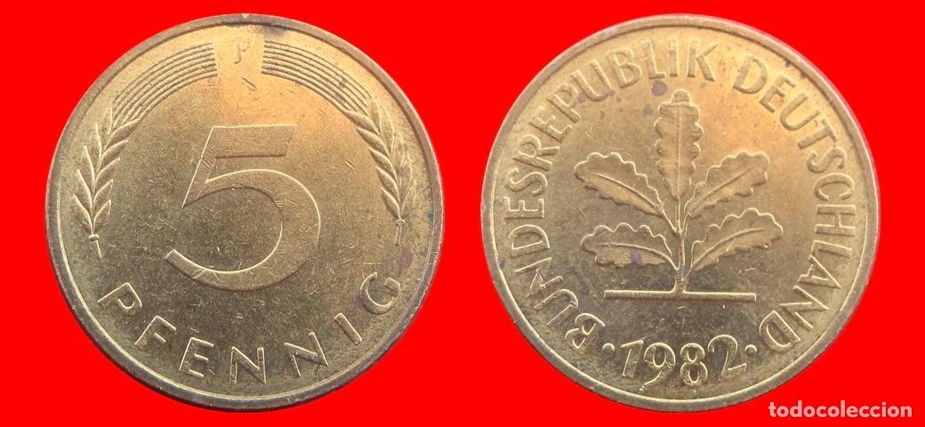 Monedas antiguas de Europa: 5 PFENNIG 1982-J BRD ALEMANIA-154535
