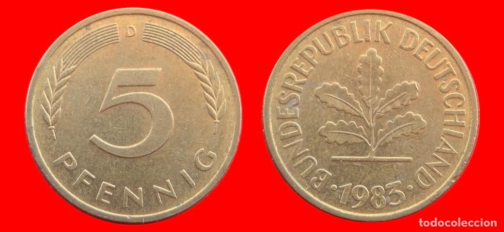 Monedas antiguas de Europa: 5 PFENNIG 1983-D BRD ALEMANIA-154536
