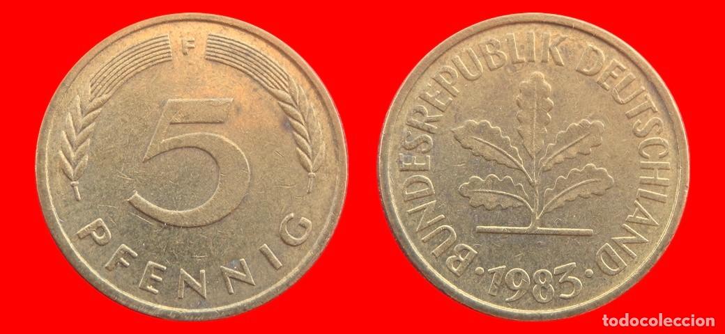 Monedas antiguas de Europa: 5 PFENNIG 1983-F BRD ALEMANIA-154537