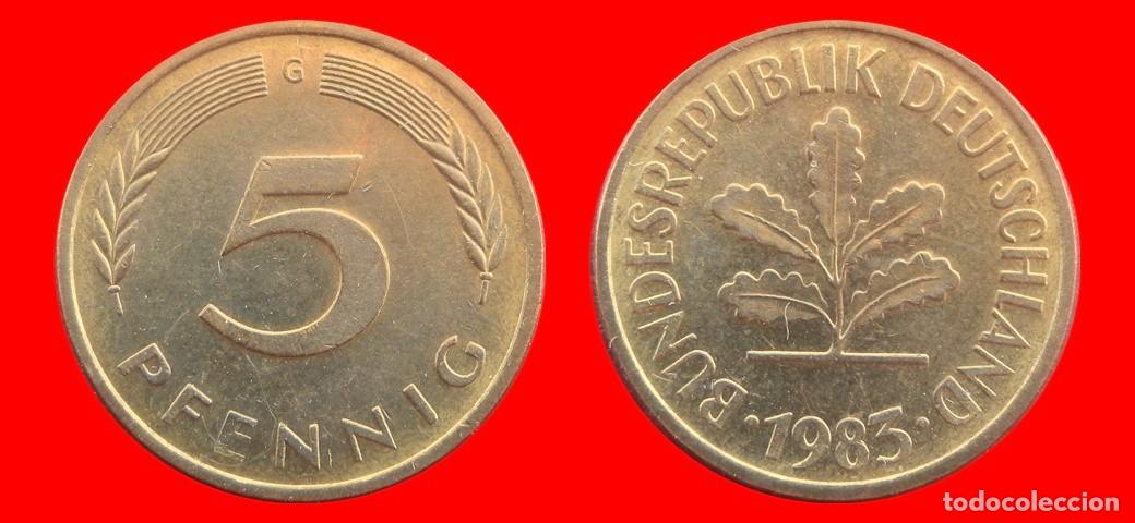 Monedas antiguas de Europa: 5 PFENNIG 1983-G BRD ALEMANIA-154538