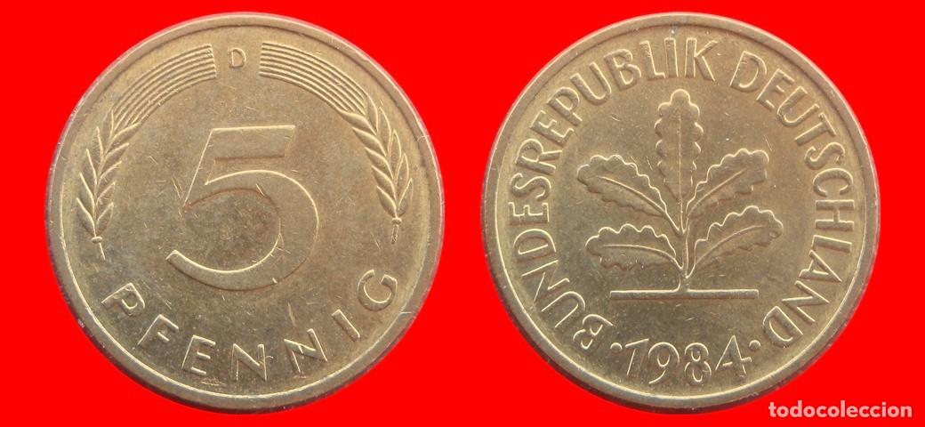 Monedas antiguas de Europa: 5 PFENNIG 1984-D BRD ALEMANIA-154540