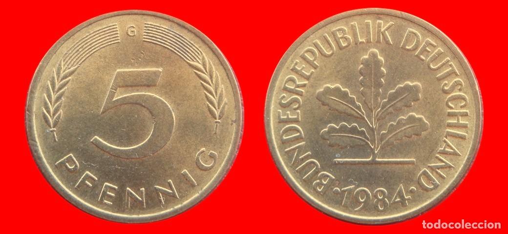 Monedas antiguas de Europa: 5 PFENNIG 1984-G BRD ALEMANIA-154542